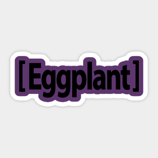 Eggplant Emoji Funny Sticker